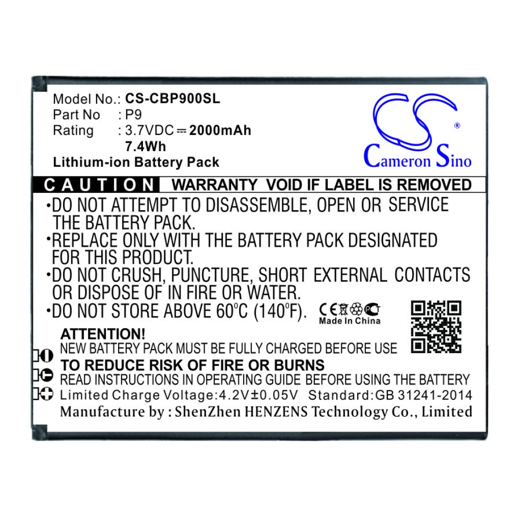 Batterie Sostituisce P9