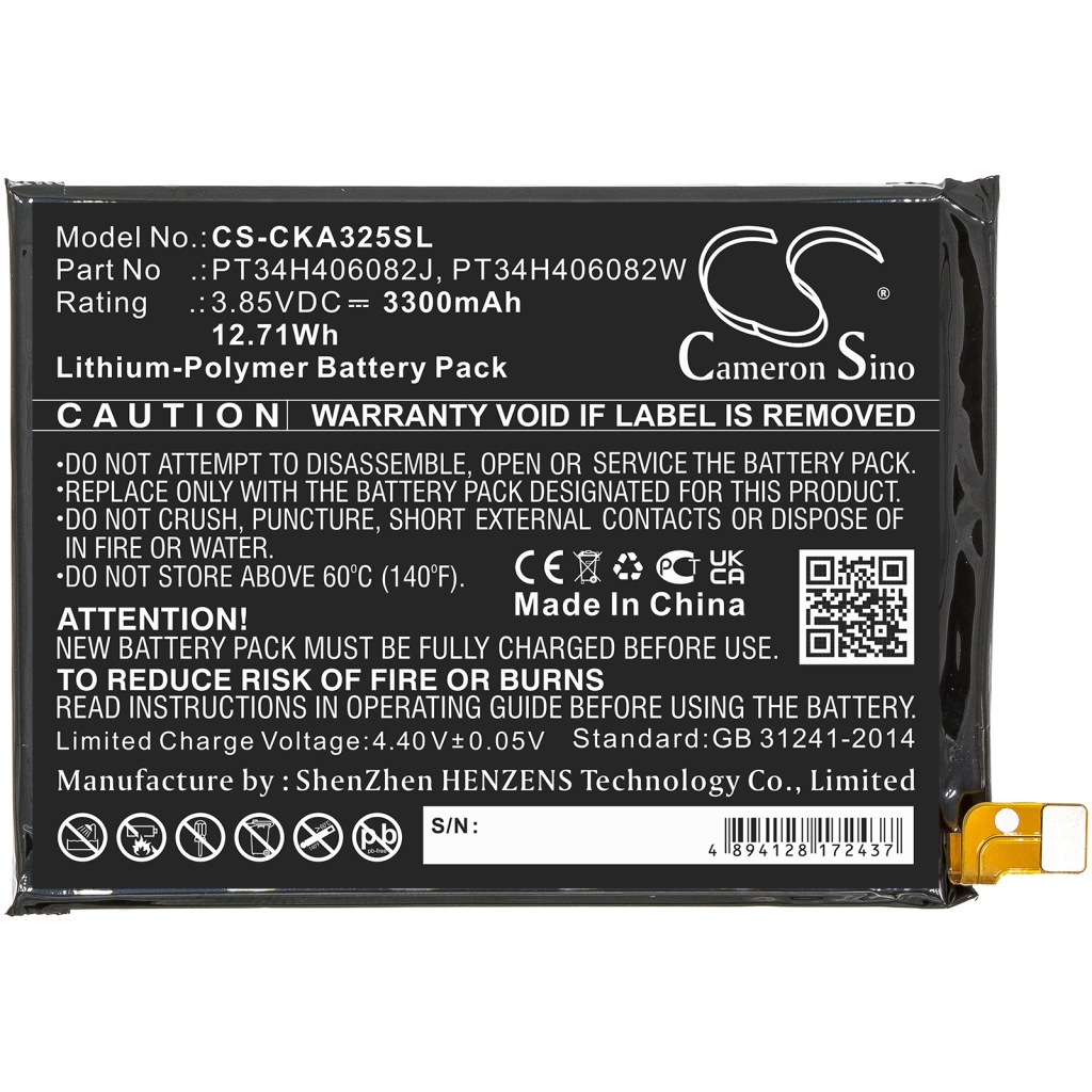 Battery Replaces PT34H406082J