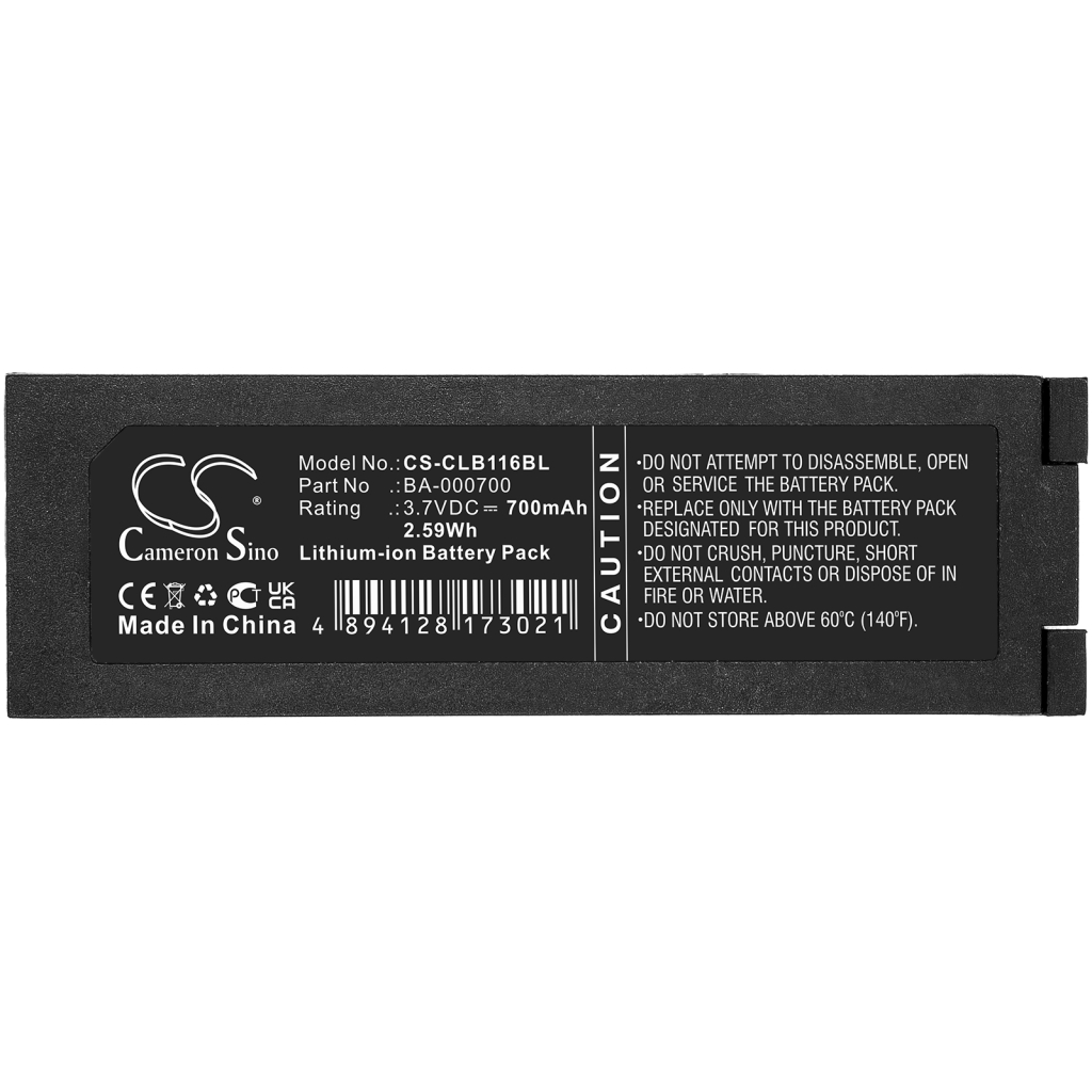 Codice a barre, batteria dello scanner Cipherlab CS-CLB116BL