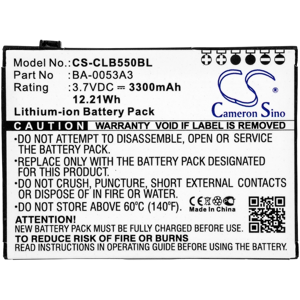 Codice a barre, batteria dello scanner Cipherlab CS-CLB550BL