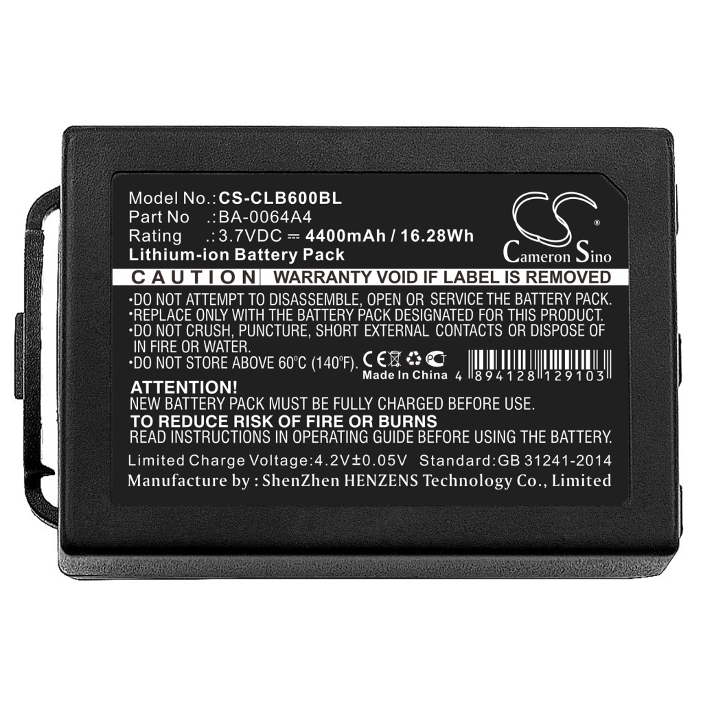 Codice a barre, batteria dello scanner Cipherlab CS-CLB600BL