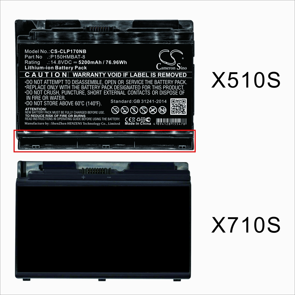 Batterie Sostituisce P150HMBAT-8