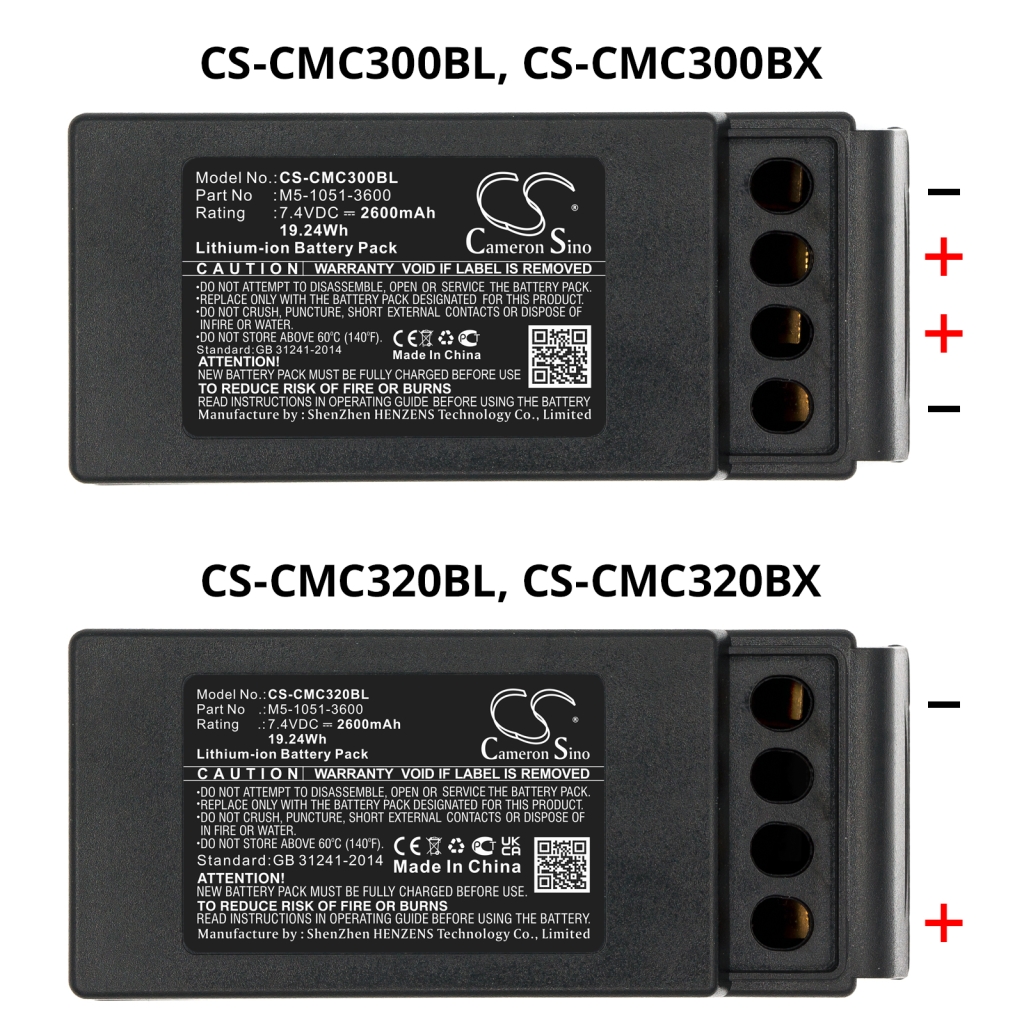 Batterie Sostituisce M5-1051-3600