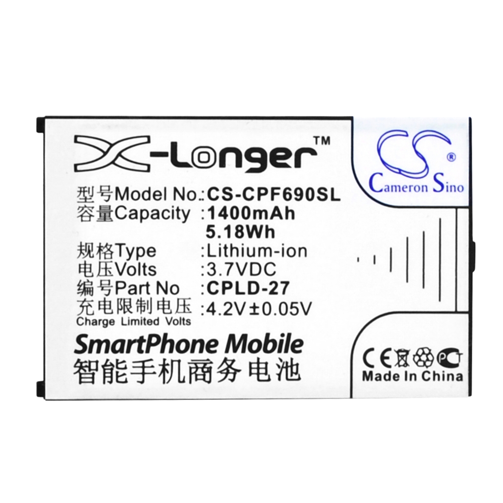 Sostituzione della batteria compatibile per Coolpad CPLD-27