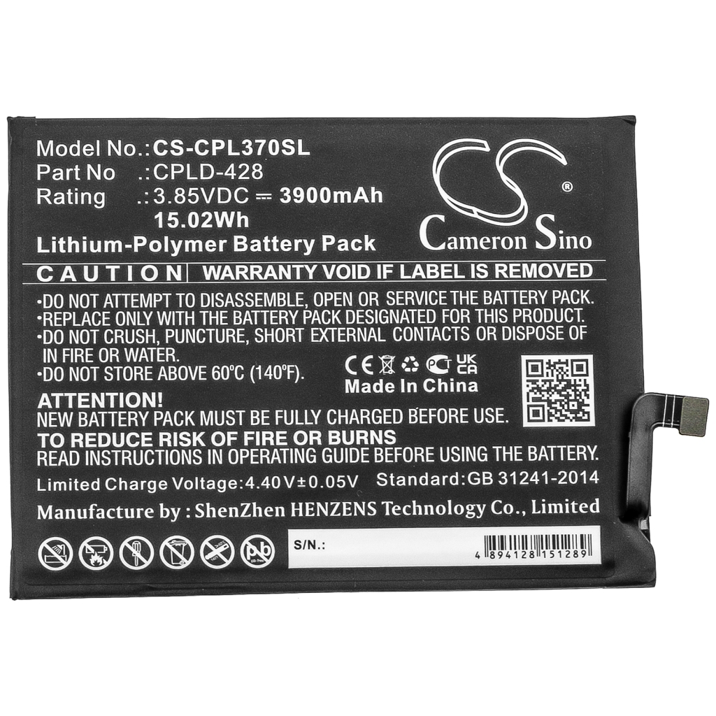 Sostituzione della batteria compatibile per Coolpad CPLD-428