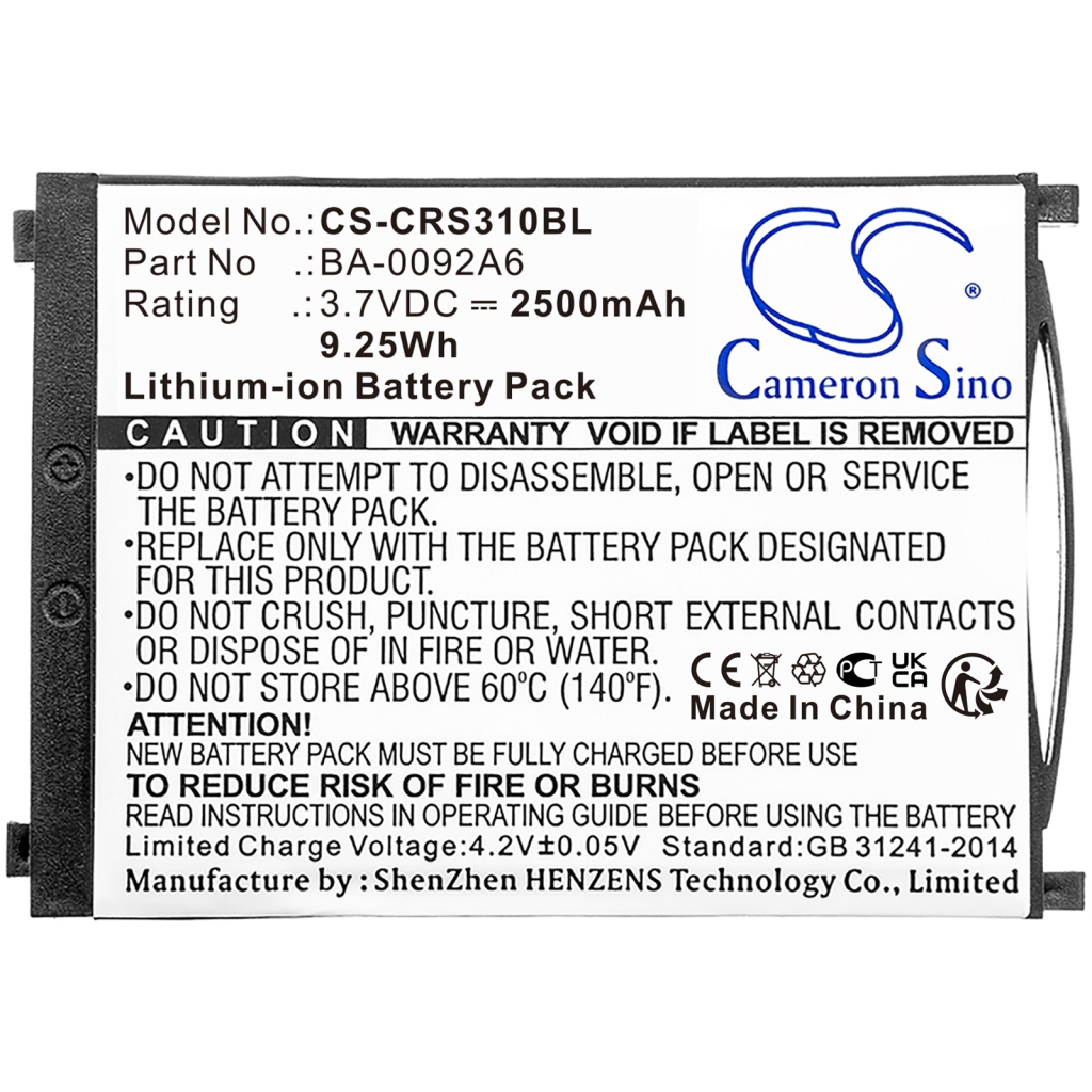 Batterie Sostituisce BA-0092A6