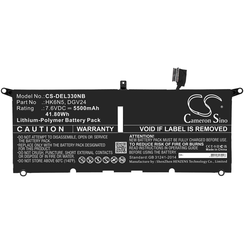 Sostituzione della batteria compatibile per DELL DGV24,HK6N5