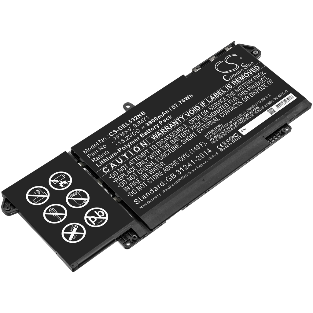 Sostituzione della batteria compatibile per DELL 7FMXV