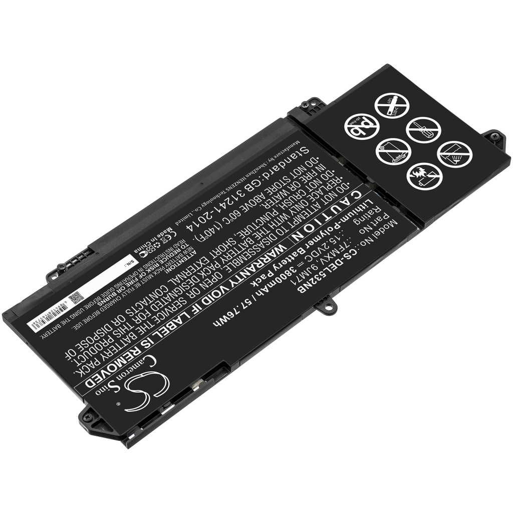 Sostituzione della batteria compatibile per DELL 7FMXV