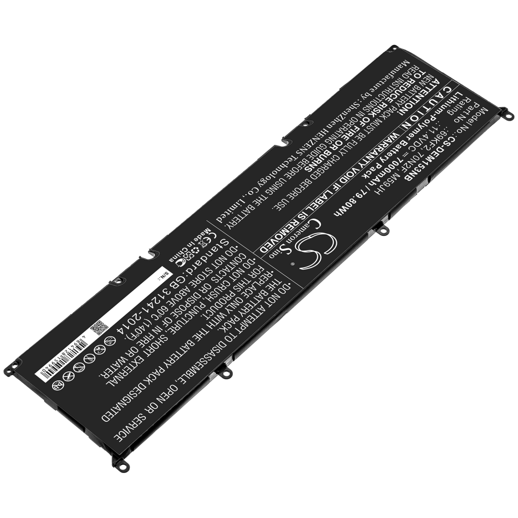 Sostituzione della batteria compatibile per DELL 69KF2,70N2F,M59JH