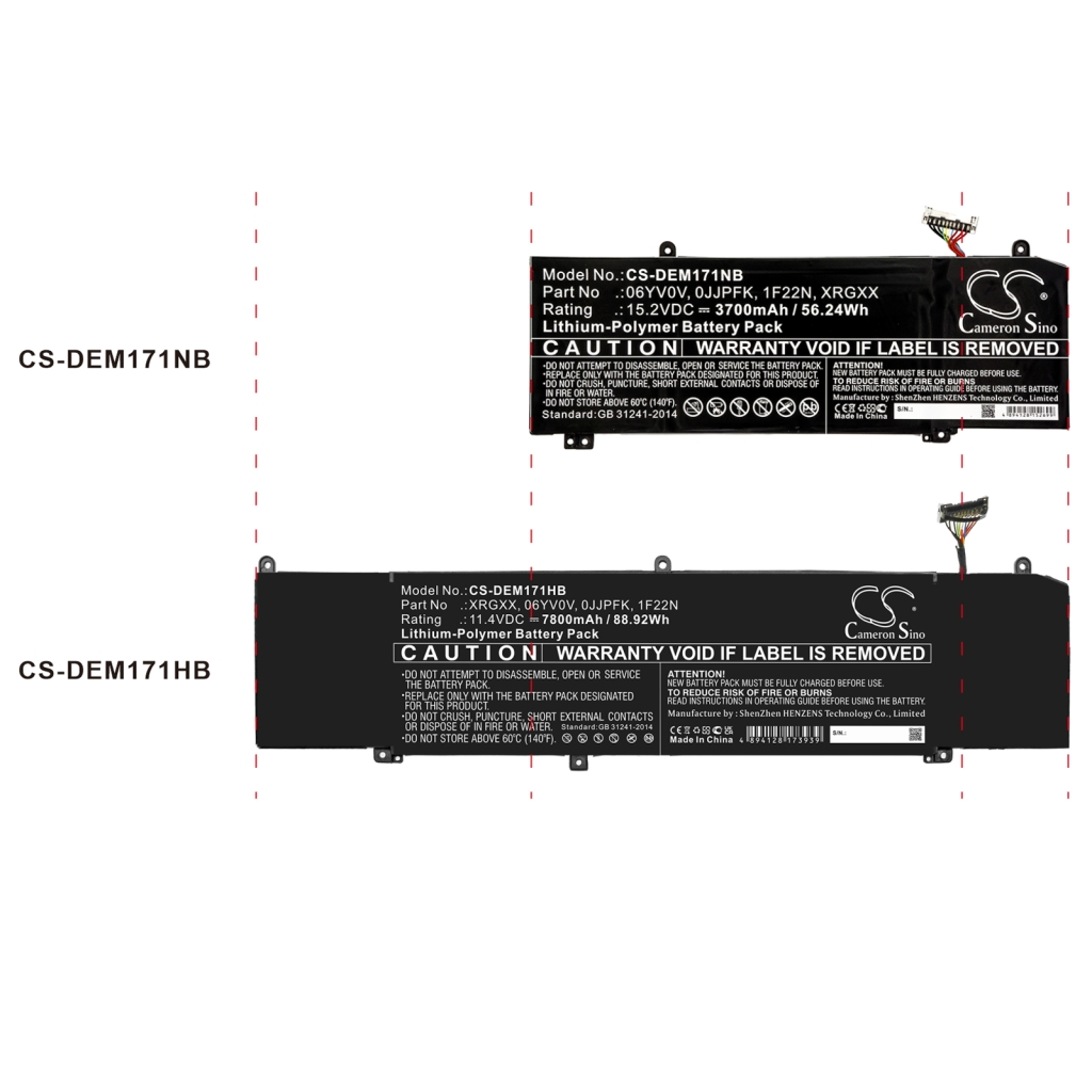 Batteria notebook DELL ALIENWARE M17 P37E001