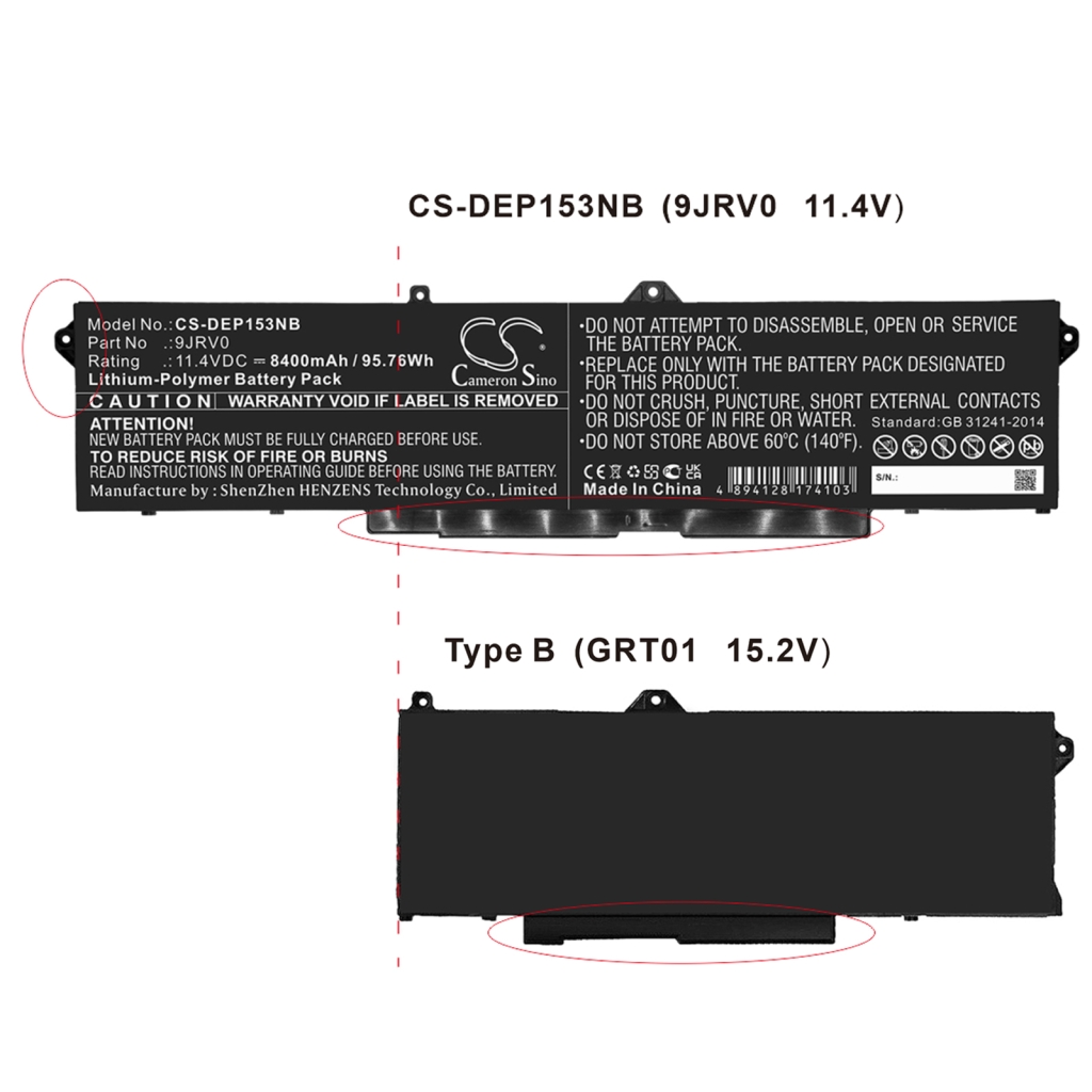 Batterie Sostituisce 53XP7