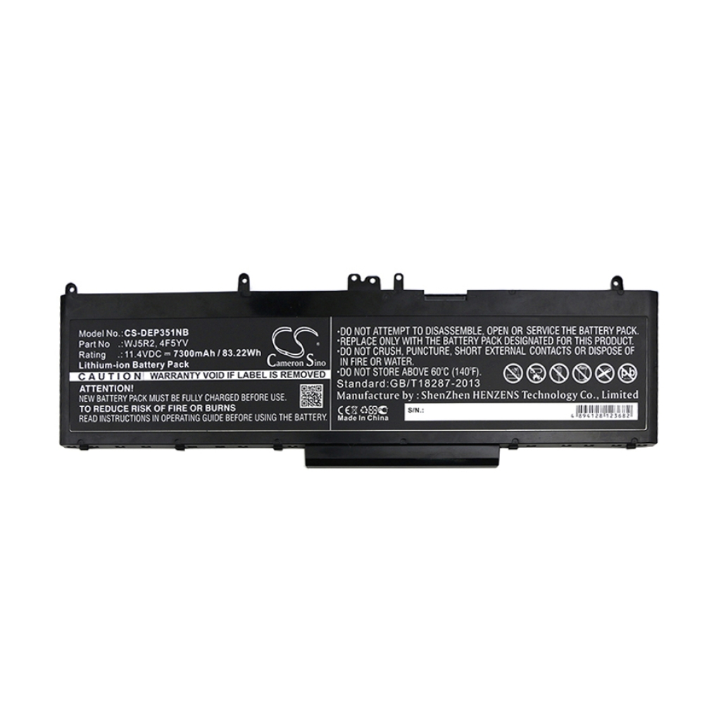 Sostituzione della batteria compatibile per DELL 4F5YV,WJ5R2