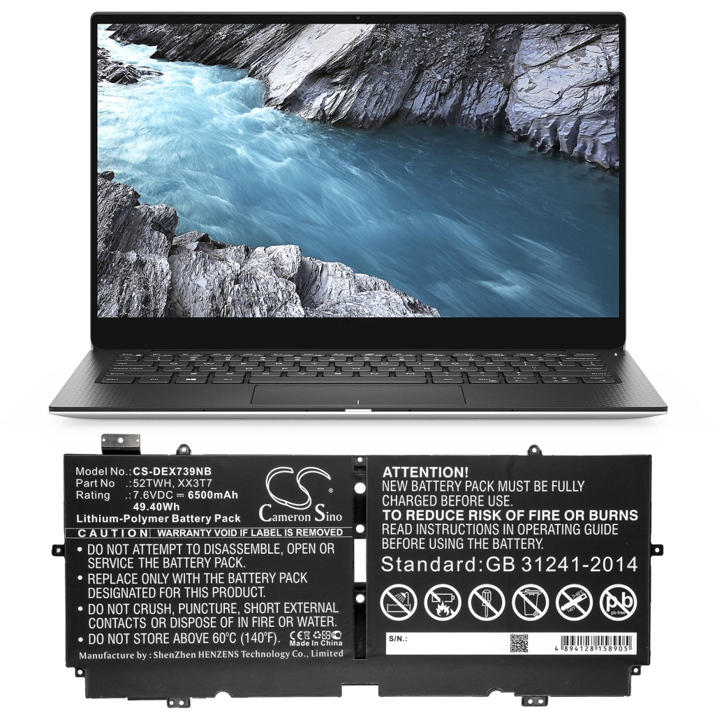 Notebook battery DELL CS-DEX739NB