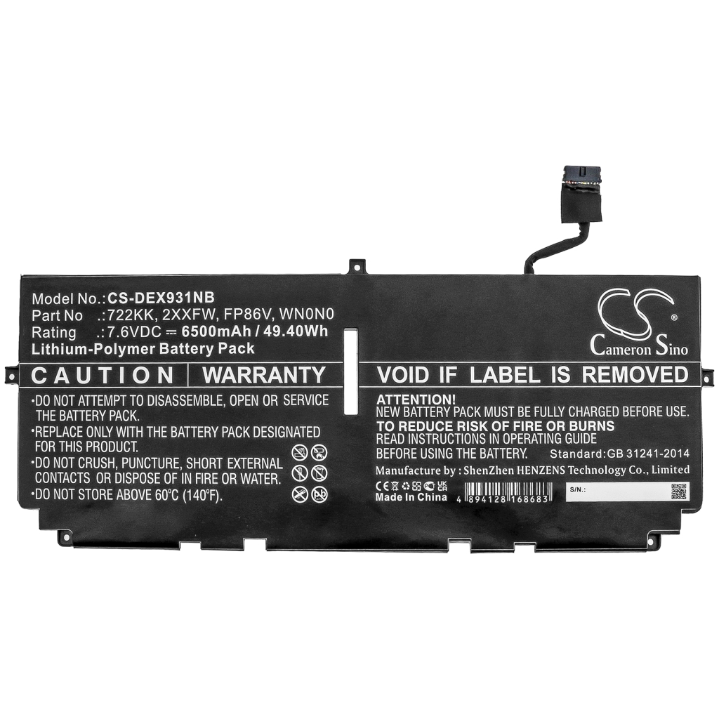 Notebook battery DELL XPS 13 9380