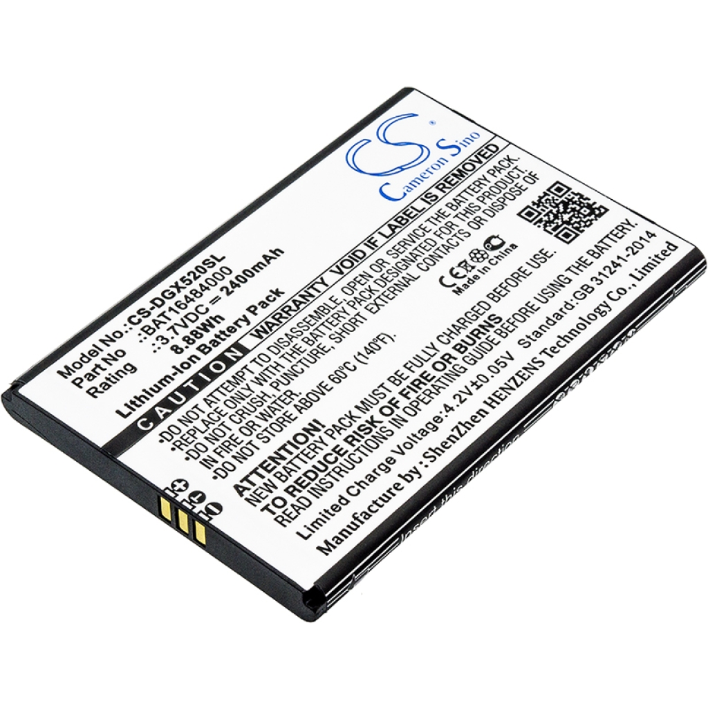 Batterie Batteria del telefono cellulare CS-DGX520SL