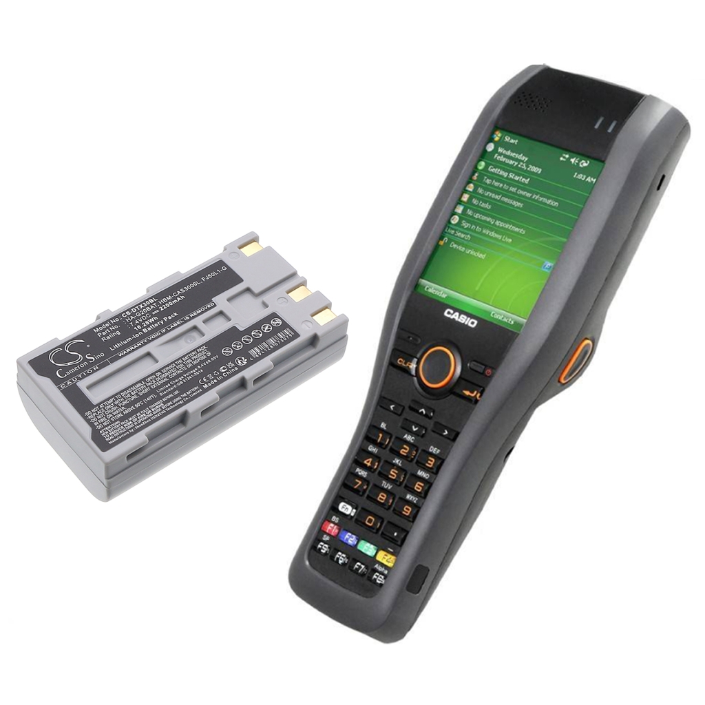 Codice a barre, batteria dello scanner Casio DT-X30G