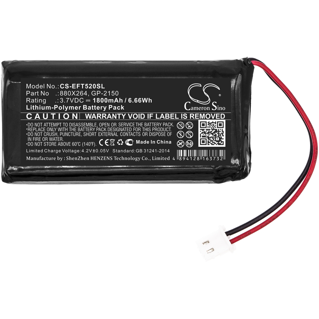 Batterie Sostituisce GP103045L180R