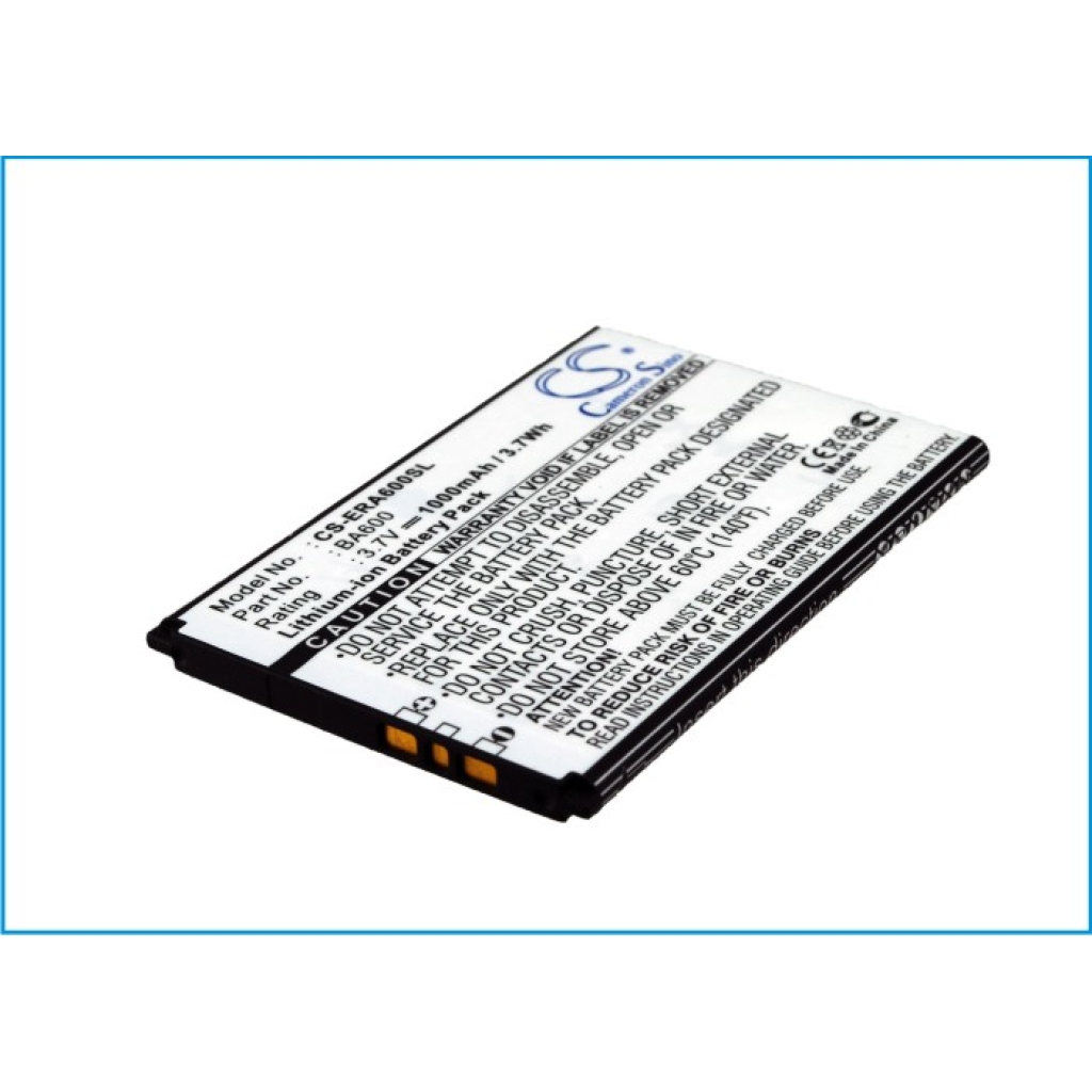 Sostituzione della batteria compatibile per Sony Ericsson BA600