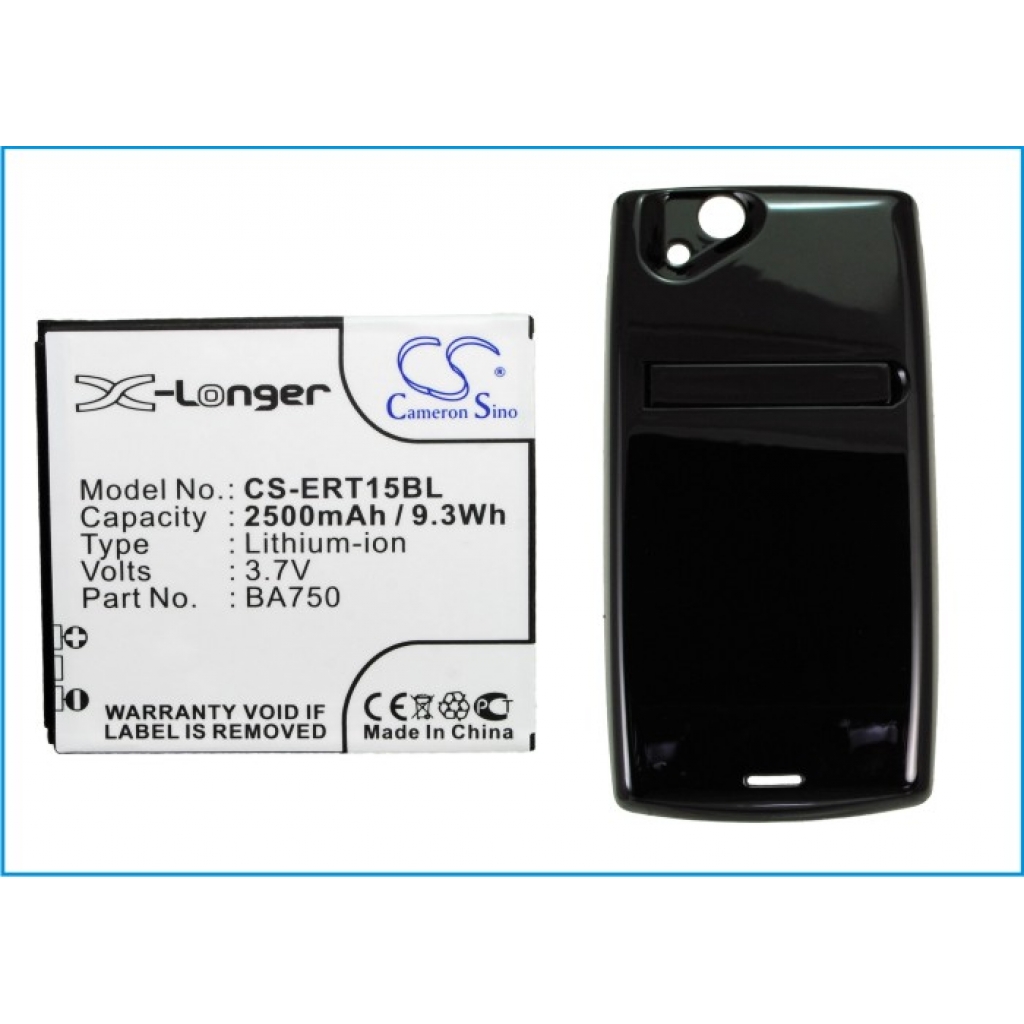 Sostituzione della batteria compatibile per Sony Ericsson BA750