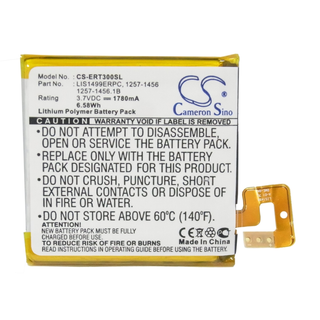 Batteria del telefono cellulare Sony Ericsson Xperia TL (CS-ERT300SL)