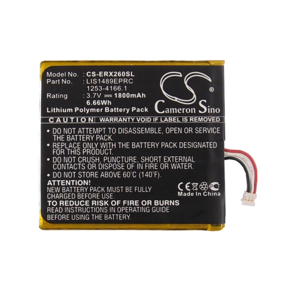 Sostituzione della batteria compatibile per Sony Ericsson 1253-4166.1,LIS1489EPRC