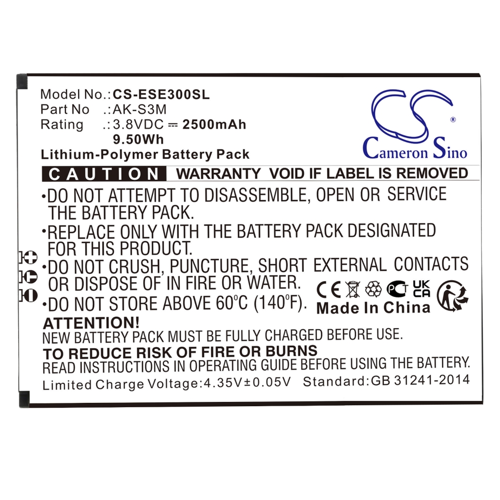 Sostituzione della batteria compatibile per Emporia AK-S3M