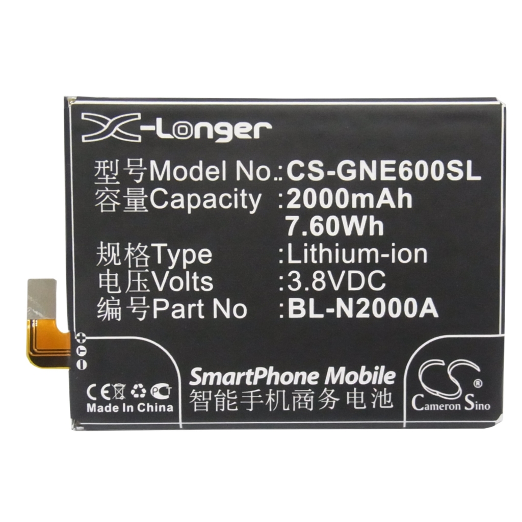 Batteria del telefono cellulare GIONEE CS-GNE600SL