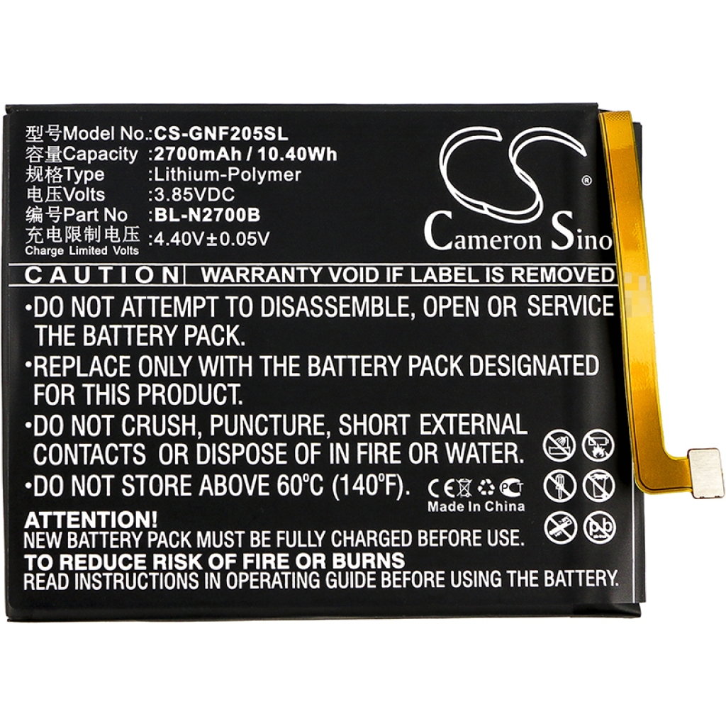 Batteria del telefono cellulare GIONEE F205 (CS-GNF205SL)