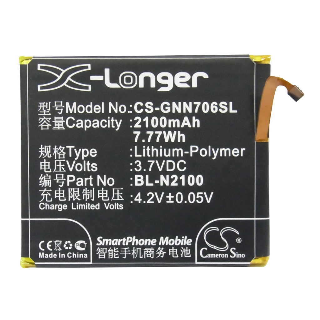 Batteria del telefono cellulare GIONEE GN706L (CS-GNN706SL)