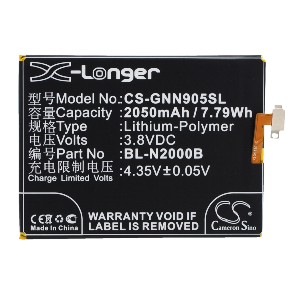 Batteria del telefono cellulare GIONEE ELIFE S5.1 (CS-GNN905SL)