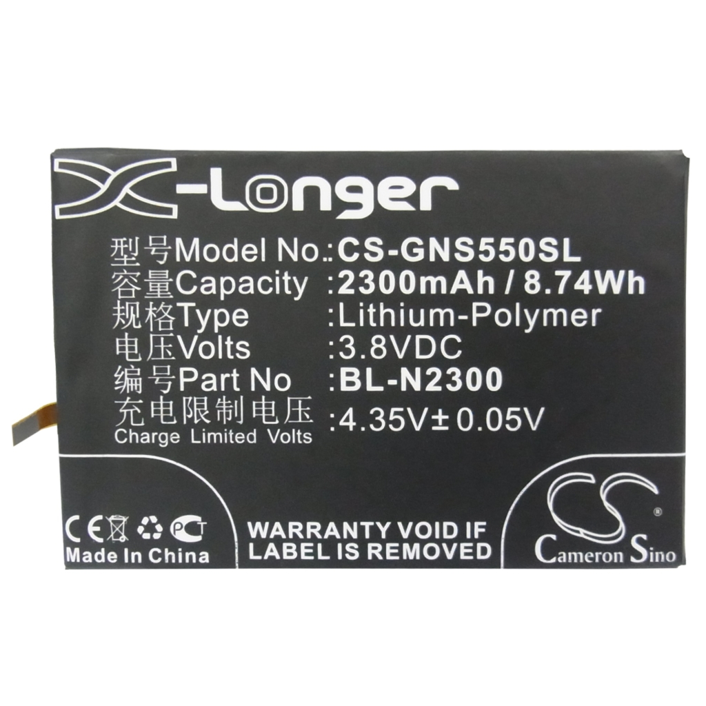 Batteria del telefono cellulare GIONEE GN9000 (CS-GNS550SL)