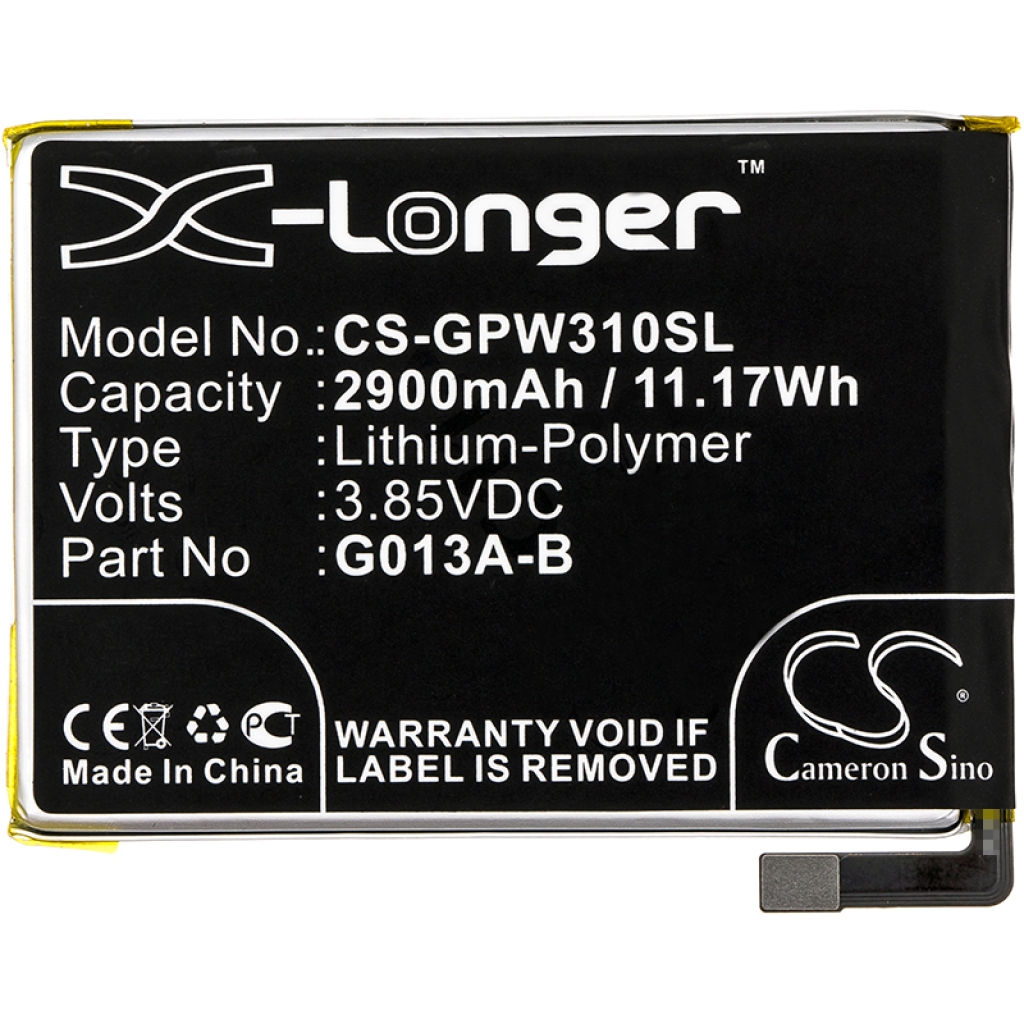 Batteria del telefono cellulare Google G013A (CS-GPW310SL)