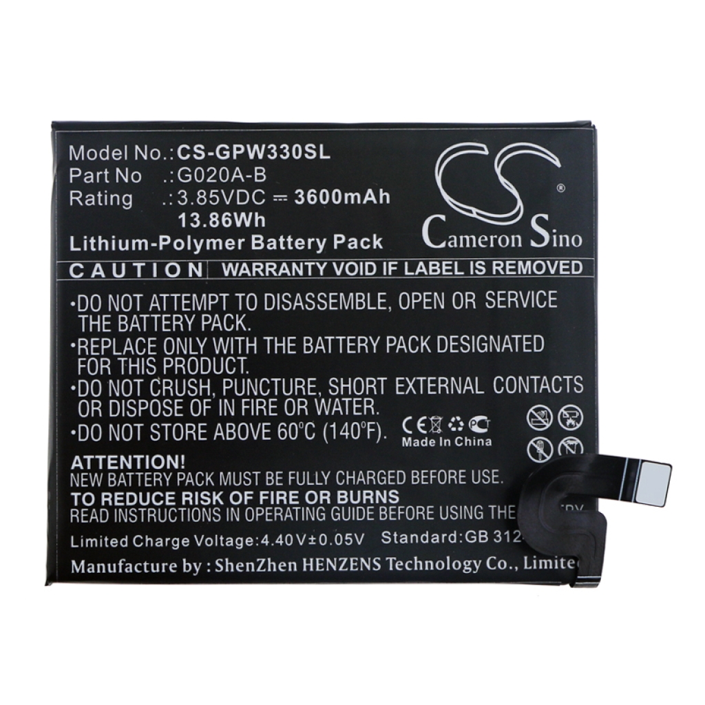 Batteria del telefono cellulare Google Pixel 3A XL (CS-GPW330SL)