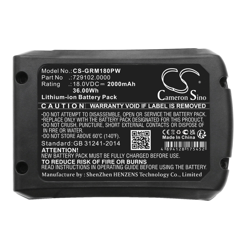 Sostituzione della batteria compatibile per Gloria 728970,729102.0000,P4A