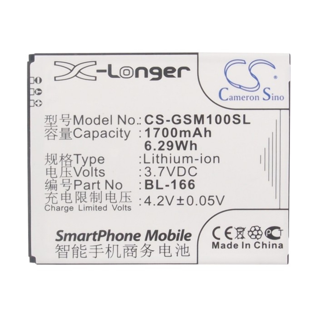 Batteria del telefono cellulare GSmart Maya M1 (CS-GSM100SL)