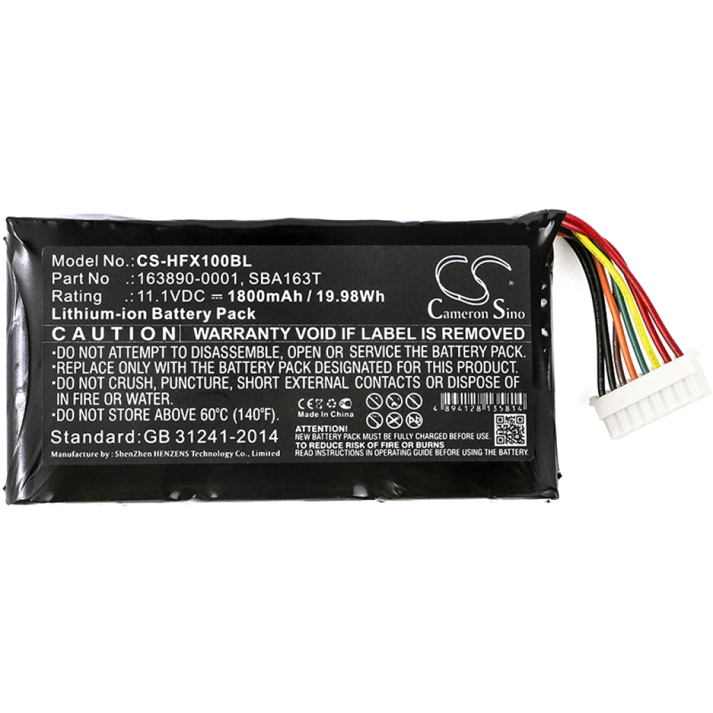 Batterie Sostituisce 163890-0001B