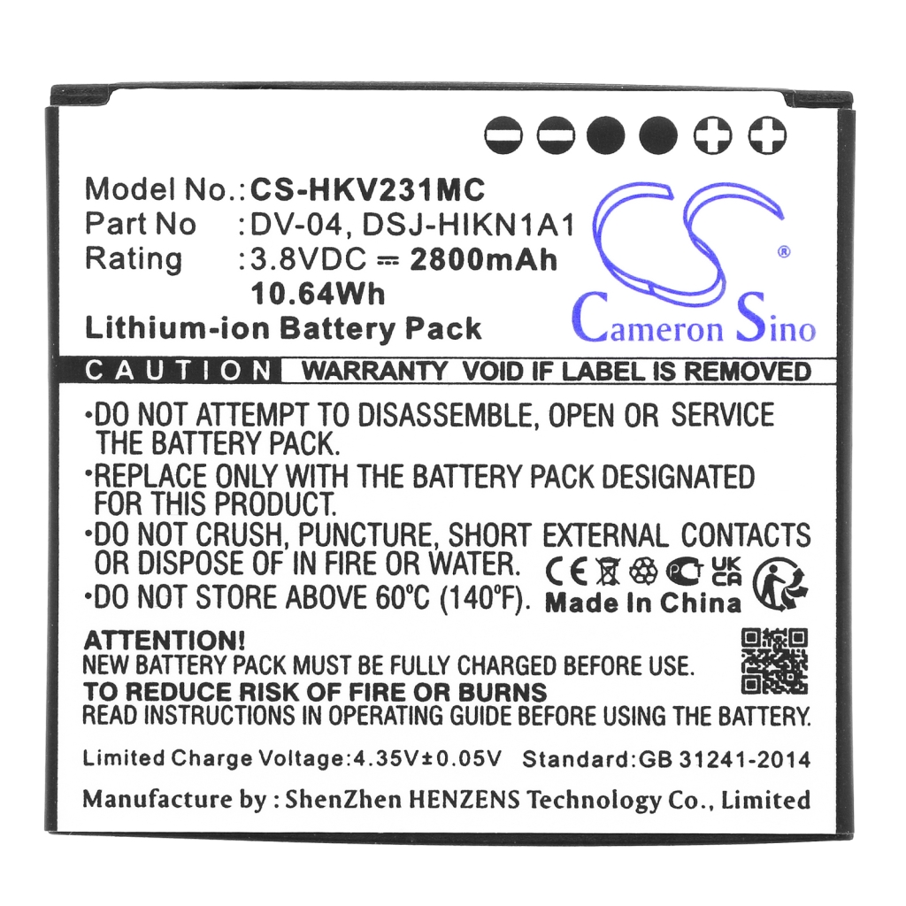 Batterie Sostituisce DV-04