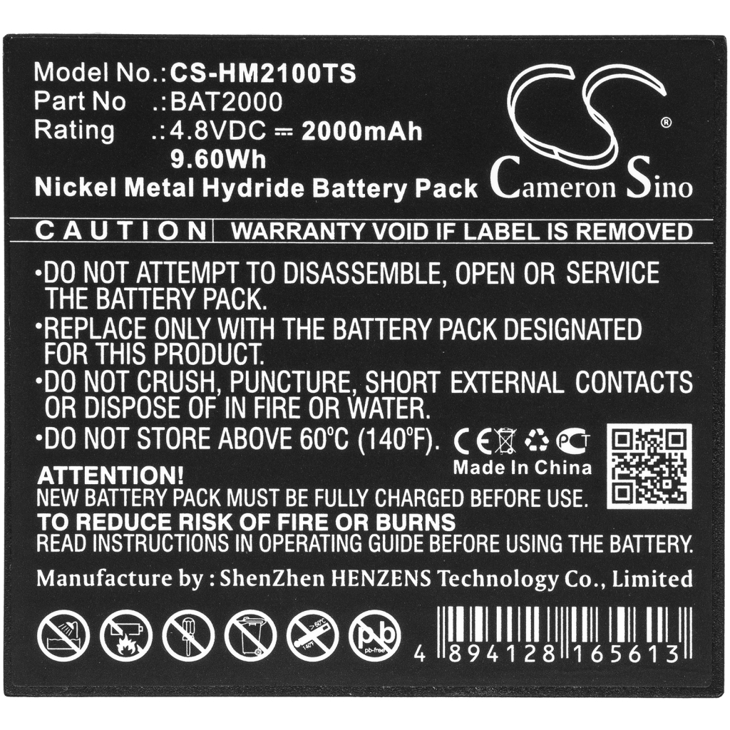 Wireless Headset Battery HME CS-HM2100TS