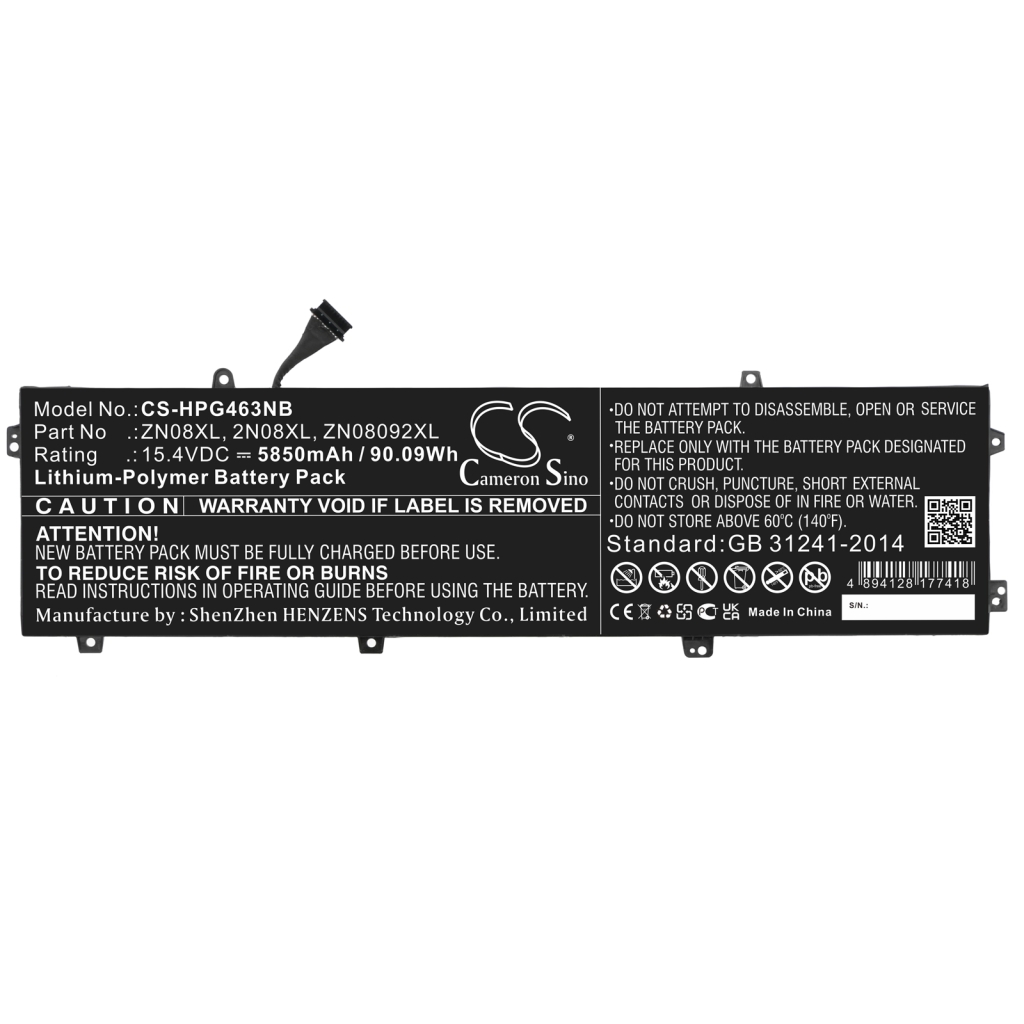 Batterie Sostituisce ZN08092XL