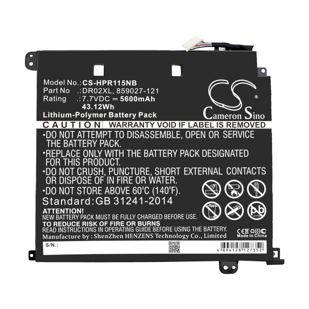 Batterie Sostituisce 859027-421