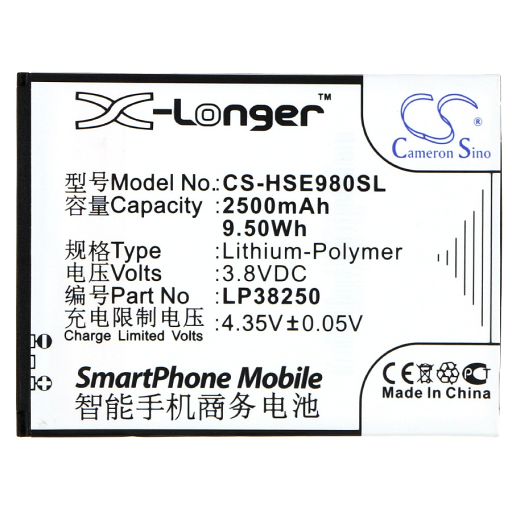 Batteria del telefono cellulare Hisense Mira II (CS-HSE980SL)