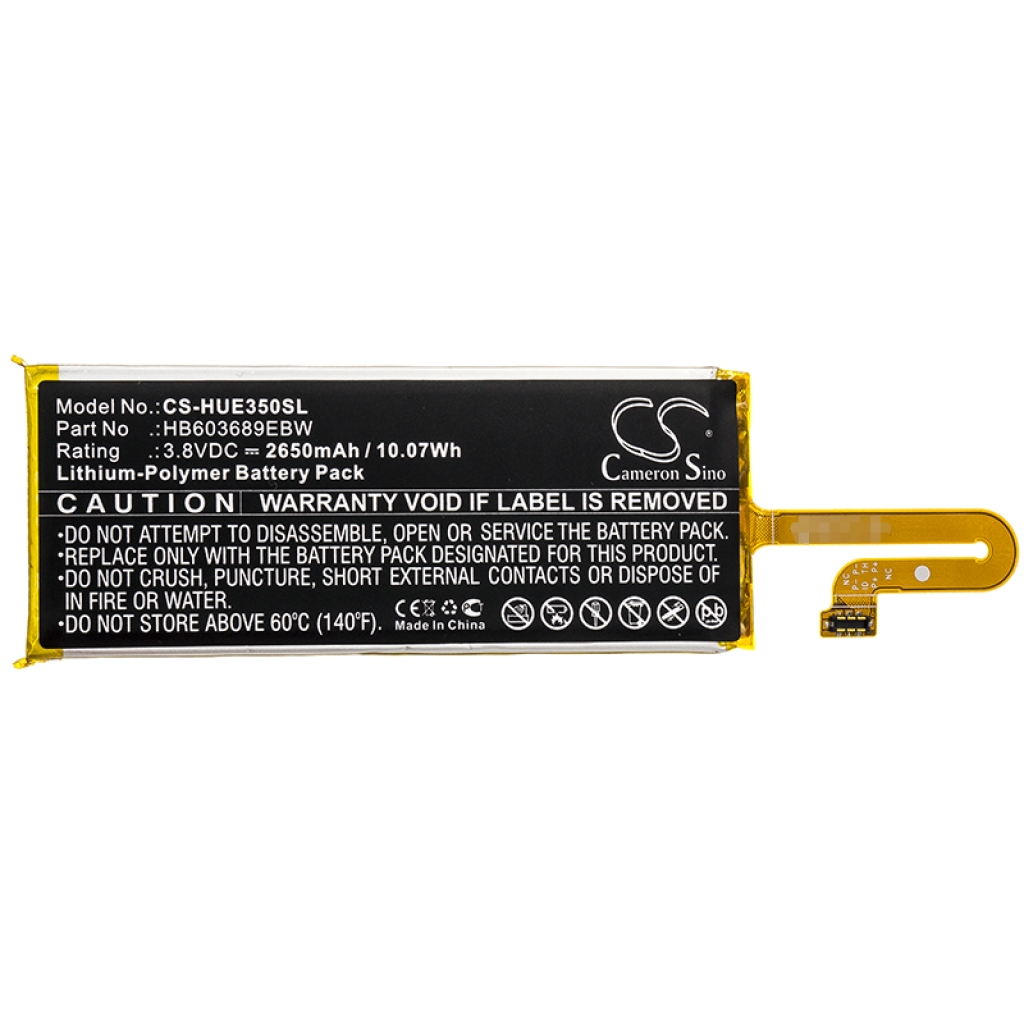 Compatible battery replacement for Huawei HB603689EBW