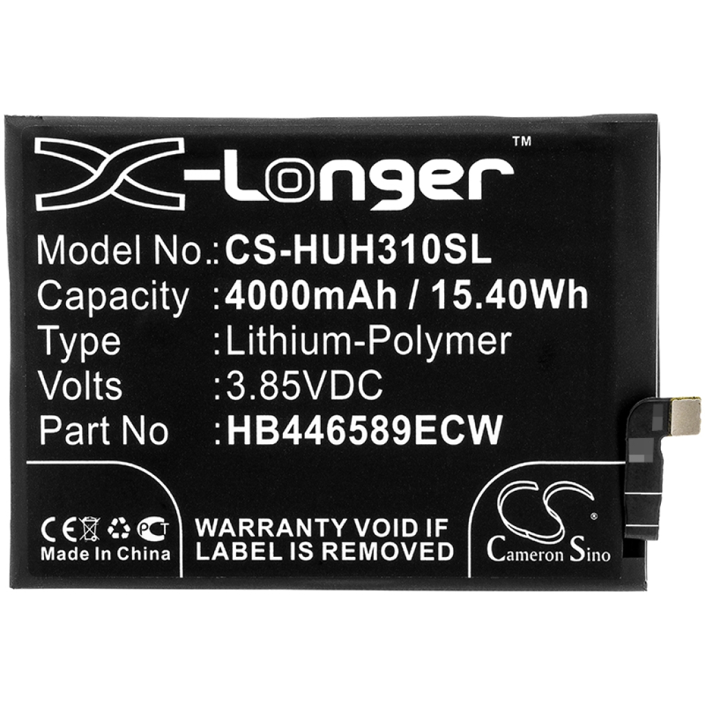 Compatible battery replacement for Huawei HB446589ECW