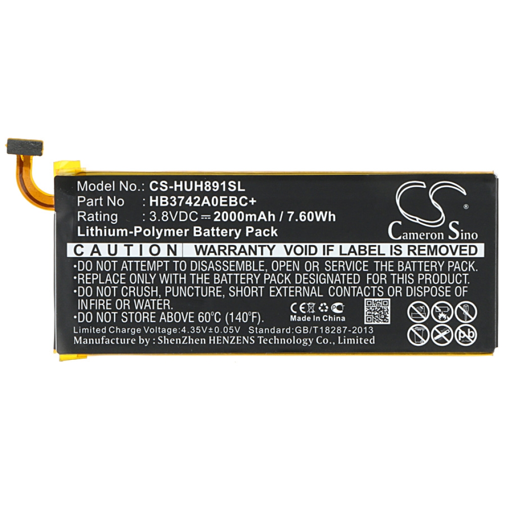 Sostituzione della batteria compatibile per Huawei HB3742A0EBC ,PGF364197HT