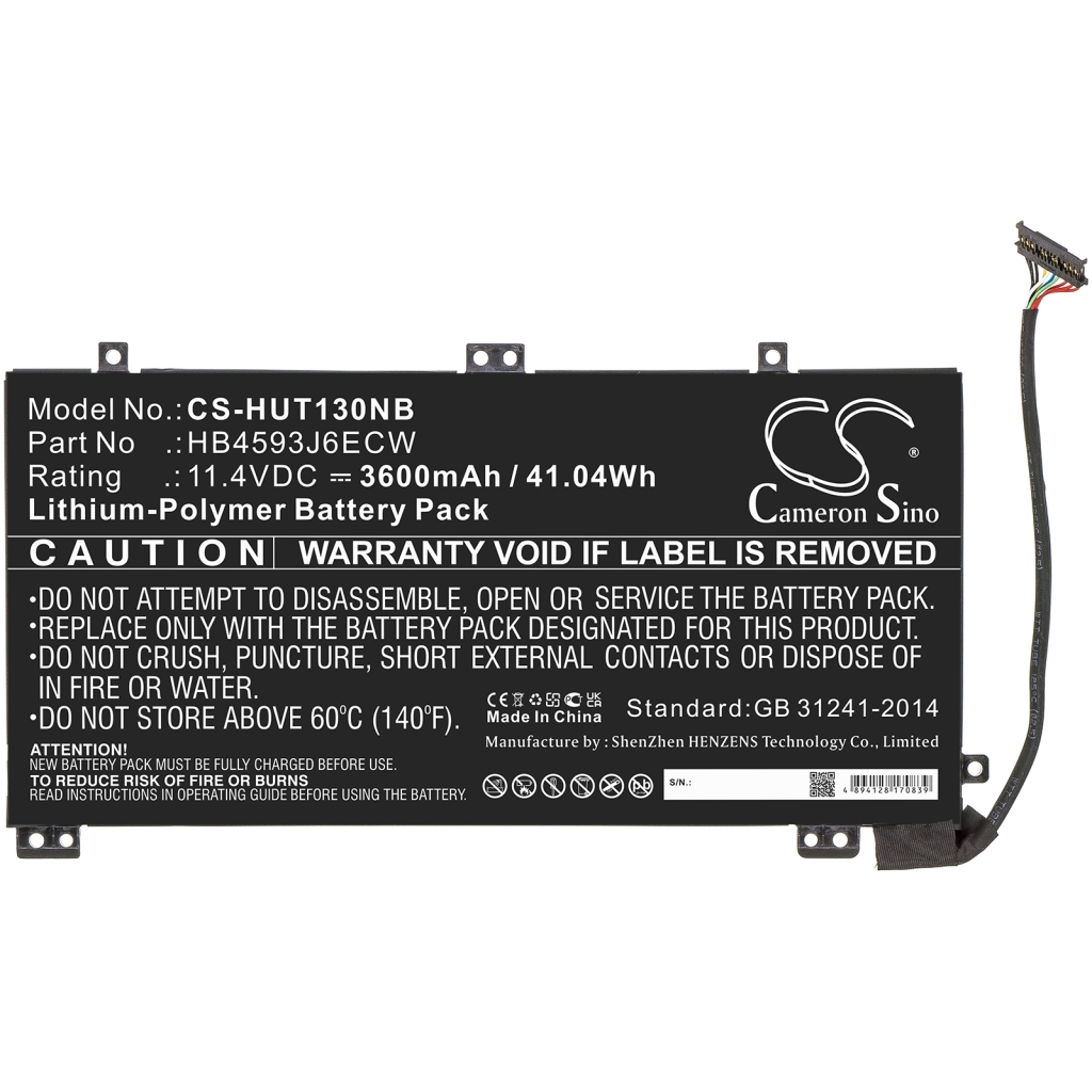 Battery Replaces HB4593J6ECW