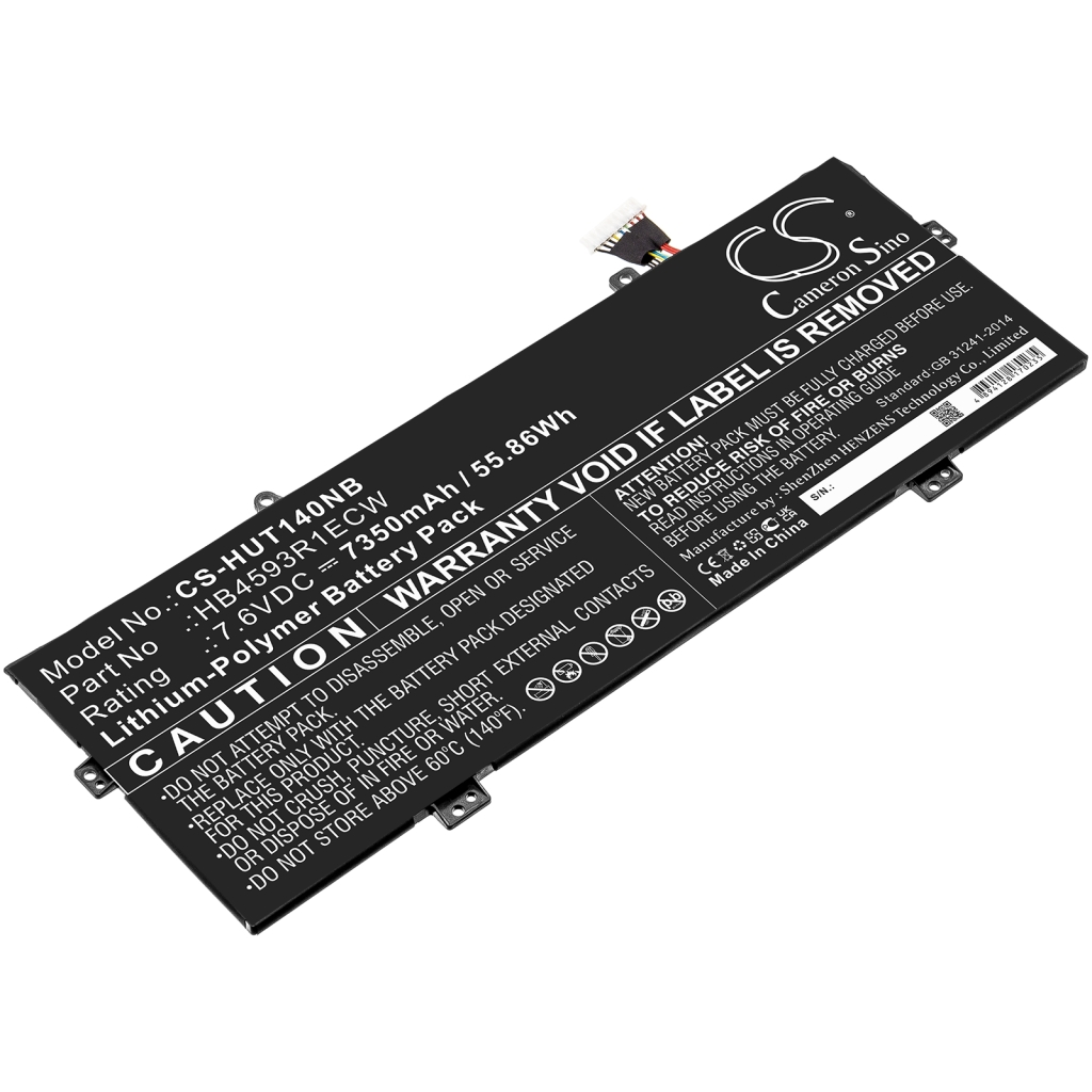 Compatible battery replacement for Huawei HB4593R1ECW