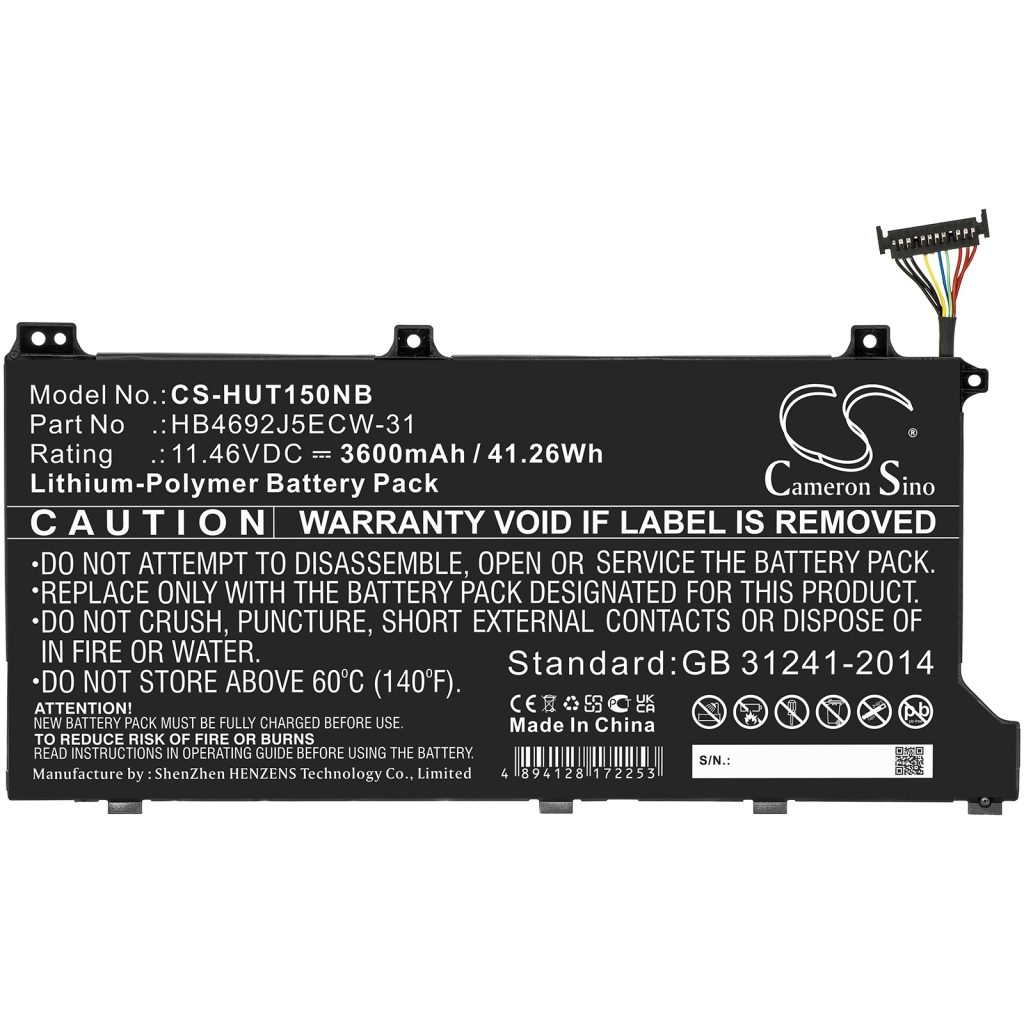 Batterie Sostituisce HB4692J5ECW-31