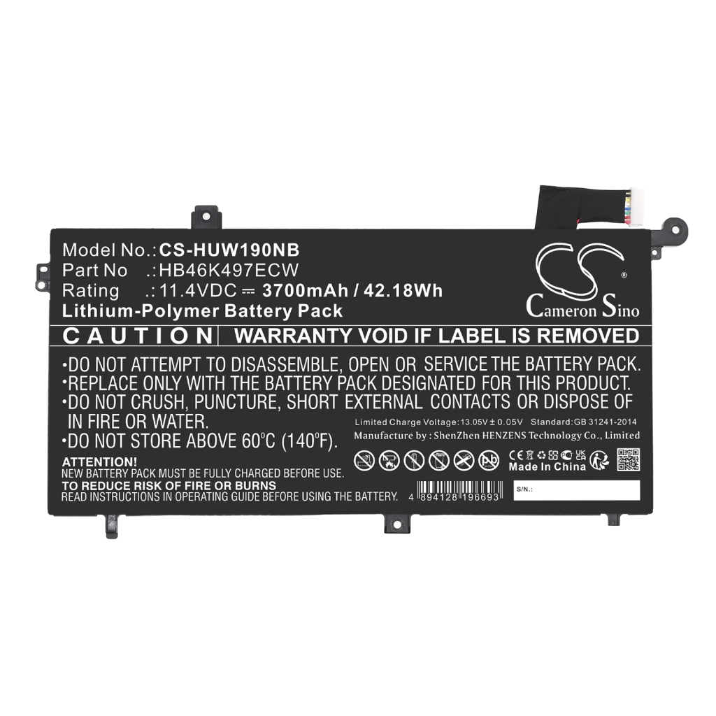 Battery Replaces HB46K497ECW