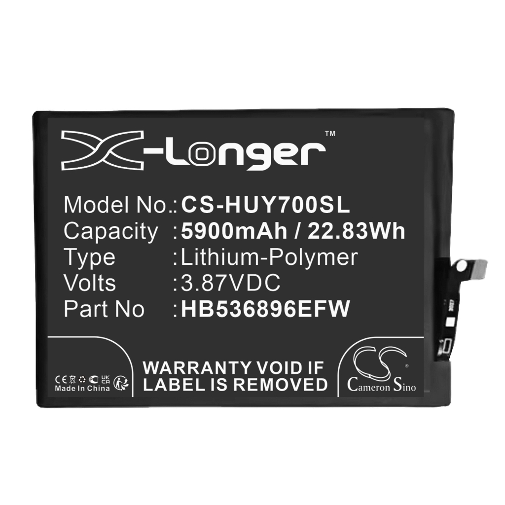 Compatible battery replacement for Huawei HB536896EFW